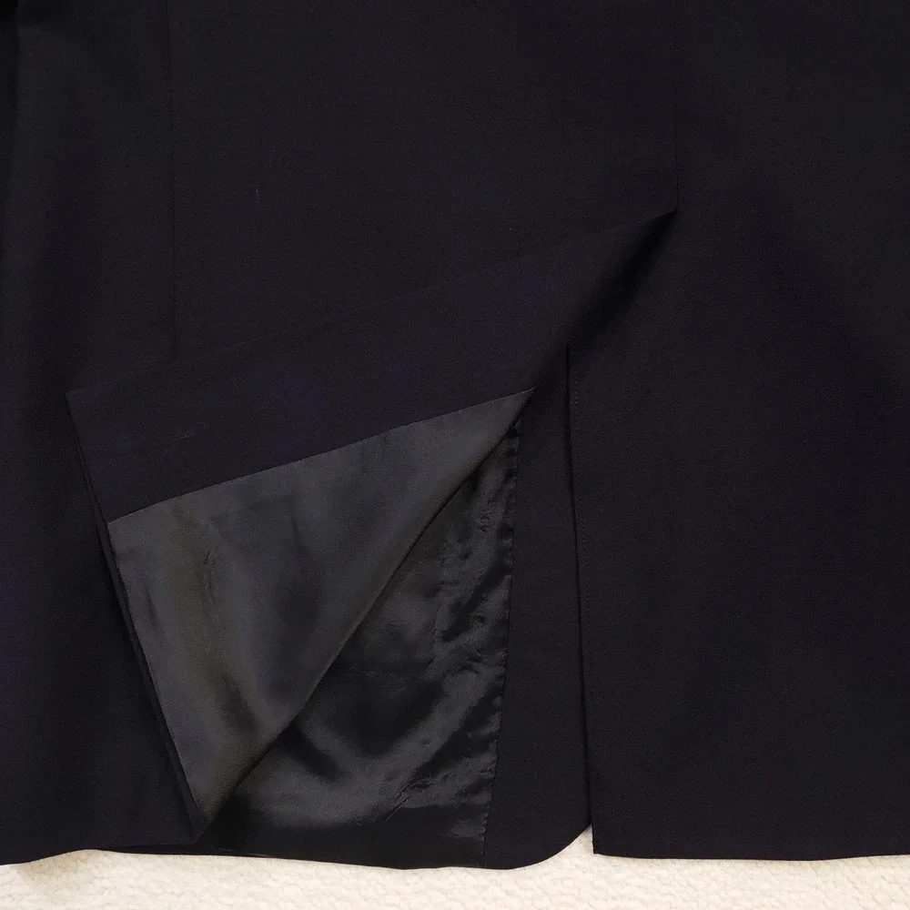 Chaps Ralph Lauren Blazer Mens 42R Navy Blue Wool Gold Crest Buttons Sport Coat